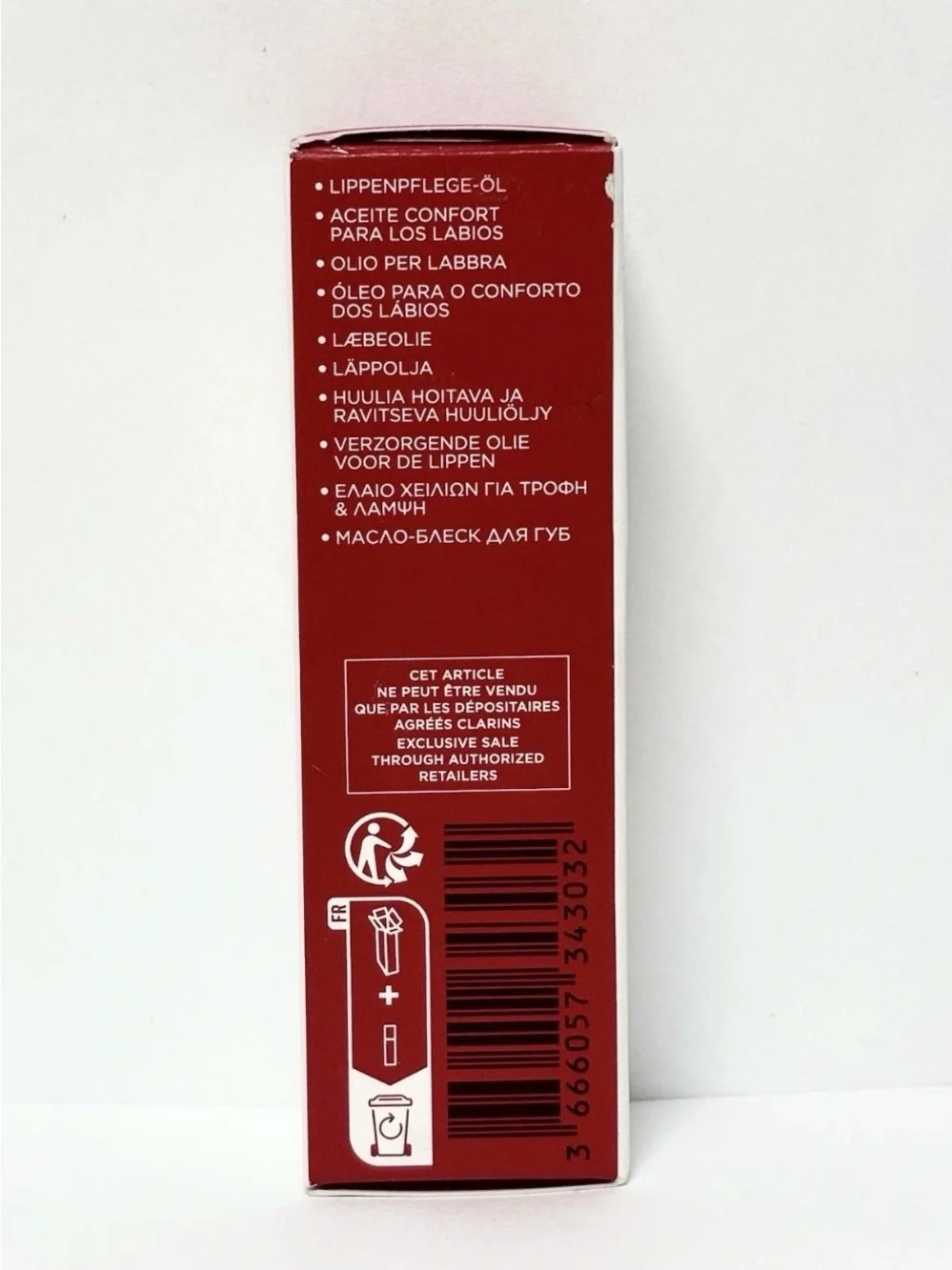 Clarins Lip comfort oil #27 Fleeting Dew, New in Box 7 ml / 0.2 oz.